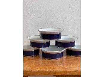 Dansk Classic Fortissimo Rimmed Bowls.  Set Of 6