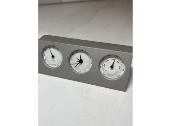 RARE! Bey-Berk 3-Dial Clock And Barometer