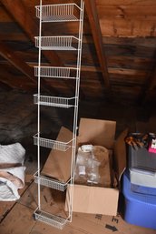 LOT 9 - RACK FOR STORAGE AND CHAIR LIFT FOR TUB? NEW?