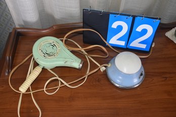 LOT 23 - VINTAGE HANDI HANNAH HAIR DRYER AND FOOT VIBRATOR