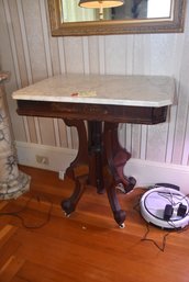 LOT 64 - ANTIQUE MARBLE TOP STAND