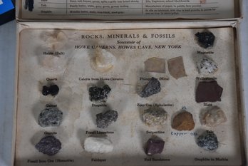 LOT 64 - ROCKS , MINERALS AND FOSSILS , VINTAGE FROM HOWES CAVE NEW YORK