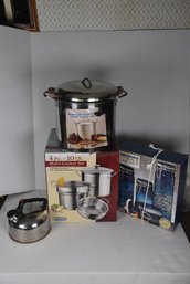 LOT 76 - KITCHEN RELATED LOT, STAINLESS ITEMS! VERY NICE LOT!