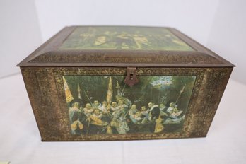 LOT 14 - THE NIGHT WATCH BY REMBRANDT TIN BOX - BIG AND SO VERY NICE!! RARE!!