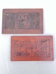 196 - 1920'S PLYMOUTH NORMAL SCHOOL WOODEN PLAQUES, THESE ARE SO COOL!!!!