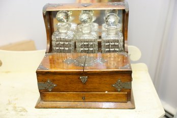 LOT 2 - ONE OF A KIND DECANTER SET IN BOX - MUST SEE THIS!