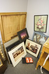 LOT 12 - FRAMED PHOTOS / EMPTY FRAMES / ART