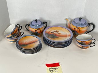 347 - CHIKARAMACHI PORCELIAN TEA SET