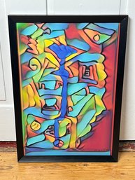 240 - ABSTRACT, PRINT? NICLEY FRAMED!