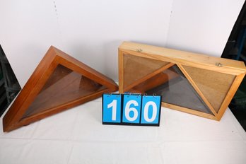 LOT 160 - TWO FLAG DISPLAY CASES