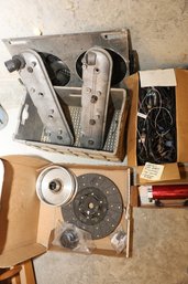 LOT 195 - CAR PARTS  - FLY WHEEL AND MORE