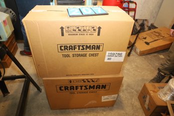 LOT 207- TWO BRAND NEW 7 DRAWER CRAFTSMAN METAL TOOL STORAGE CHESTS!  LOOK UP MODEL NUMBERS FOR ALL INFO!