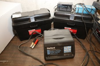 LOT 210 - BATTERY BOXES WITH CHARGER/MAINTAINER