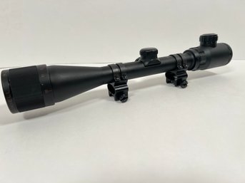 262 - BUSHNELL 4X-16X40 WIDE ANGLE SCOPE , RED/GREEN ILLUMINATION, WITH RINGS, VERY NICE LONG RANGE SCOPE!!!