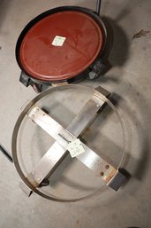 LOT 258 - TWO ROLLERS FOR LARGE TRASH CANS