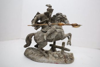 LOT 168 - AMAZING WARRIOR ON HORSE - HEAVY METAL! VERY COOL