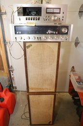 LOT 275 - VINTAGE ELECTRONICS AND SPEAKERS      KR-6600 AND KX-620 (RIGHT BY DOOR, EASY EXIT!)