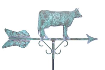 LOT 200 - COW WEATHRVANE TOPPER FOR DECOR - REALLY COOL!