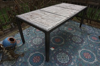 LOT 207 - OUTDOOR TABLE, MAYBE TEAK