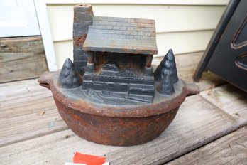LOT 213  - CAST IRON STOVE TOP HUMIDIFIER