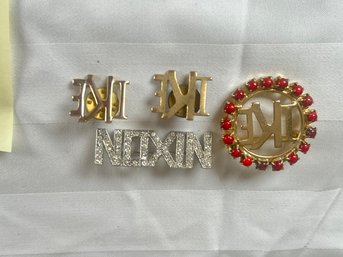 55 - EARLY PRESIDENTIAL PINS , IKE, NIXON