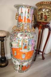 LOT 6 - MASSIVE ASIAN VASE - BEAUTIFUL COLORS!