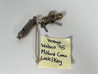 73 - VINTAGE WALSCO 95 , MILFORD CT. LOCK  KEY
