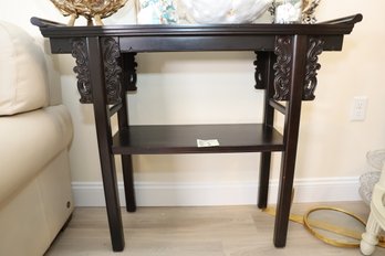 LOT 68 - ORIENTAL STYLE BLACK STAND/TABLE  (NOTHING ON IT INCLUDED)