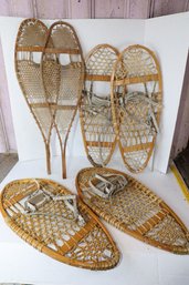 LOT 42 - THREE PAIR OF VINTAGE SNOWSHOES - REALLY NICE!
