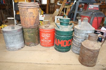 LOT 66 - VINTAGE CANS AND MORE - NICE ADVERTISING ONES TOO!