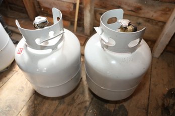 LOT 75 - TWO PROPANE TANKS, BOTH FEEL MOSTLY EMPTY