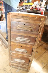 LOT 85 - VINTAGE WOODEN CABINET WITH ALL CONTENTS