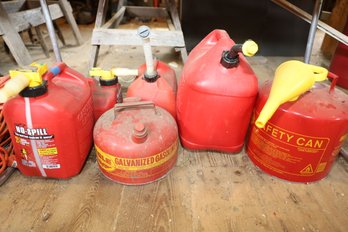 LOT 101 - GAS CANS  - NOTICE METAL ONES THESE ARE VERY VERY EXPENSIVE