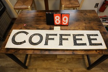 89 - LARGE 'COFFEE' SIGN MADE OUT OF OLD WOOD