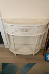 LOT 161 - WHITE HALLWAY TABLE/STAND