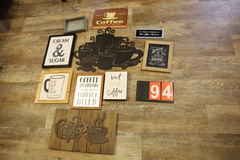 94 - COFFEE RELATED WALL DECOR