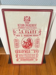 196 - S. CLAUS FRAMED WALL HANGING