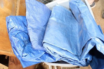 LOT 133 - ABOUT 7 LARGE TARPS OF VARIOUS SIZES