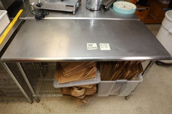 118 - STAINLESS STEEL TABLE (TABLE ONLY NO CONTENTS)