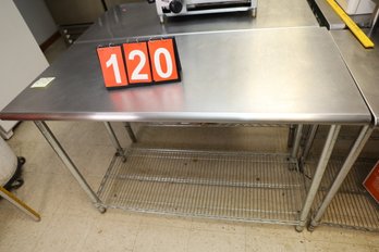 120 - STAINLESS STEEL TABLE