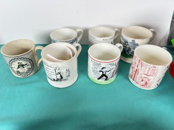 207 - ANTIQUE ALPHABET MUGS FROM THE 1800'S (RESELLERS LOOK UP COMPS, SOME ARE $$$)