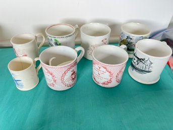 208 - ANTIQUE ALPHABET MUGS FROM THE 1800'S (RESELLERS LOOK UP COMPS, SOME ARE $$$)