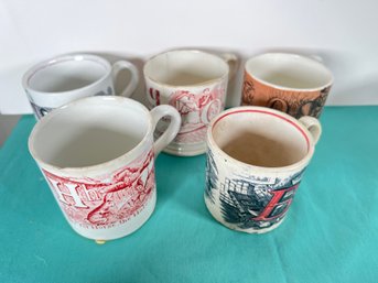 210 - ANTIQUE ALPHABET MUGS FROM THE 1800'S (RESELLERS LOOK UP COMPS, SOME ARE $$$)