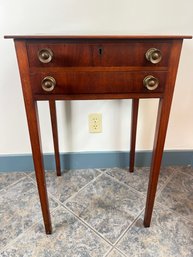 228 - VERY EARLY 1800'S TWO DRAWER TABLE, SEE PHOTOS, VERY NICE PIECE!