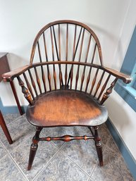 229 - VERY EARLY ANTIQUE CHAIR, AMAZING COLORS