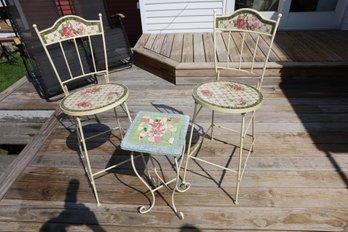 LOT 179 - TWO CHAIRS AND TABLE - BEAUTIFUL!