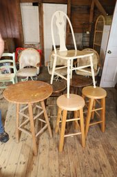 LOT 197 - STOOLS / CHAIRS