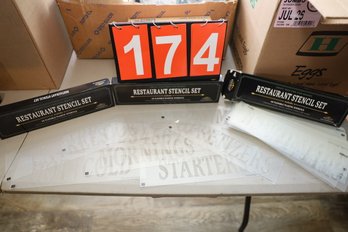 174 - RESTAURANT STENCIL SETS