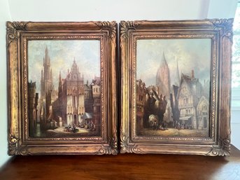 249 - TWO, OILCANVAS, H. SCHAFER, CIRCA 1800'S,  (EST: $1500 - $2000)