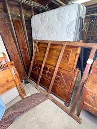 144 - ANTIQUE BED, TAKEN APART FOR EASY REMOVAL!